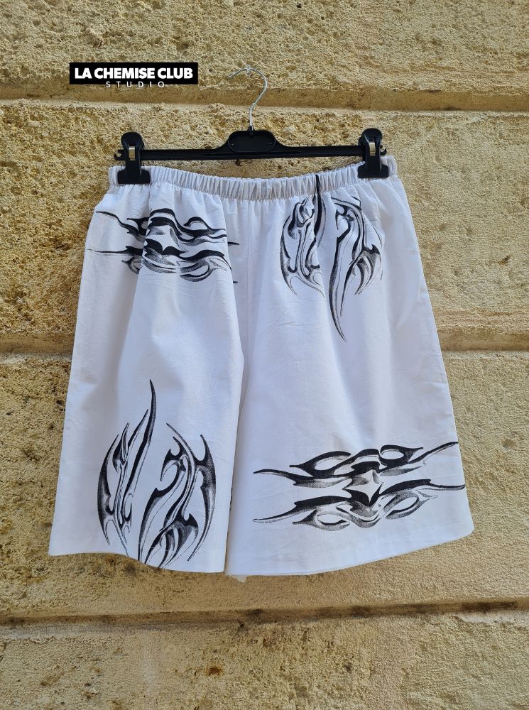 Bermuda Bianco Tribal 3 • La Chemise Club Studio