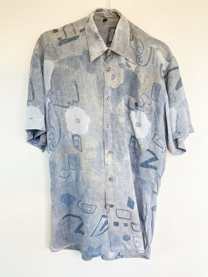 Chemise Abstract Blue