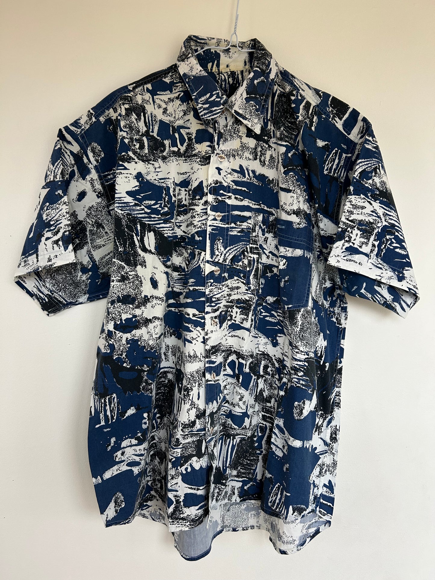 Chemise abstract navy