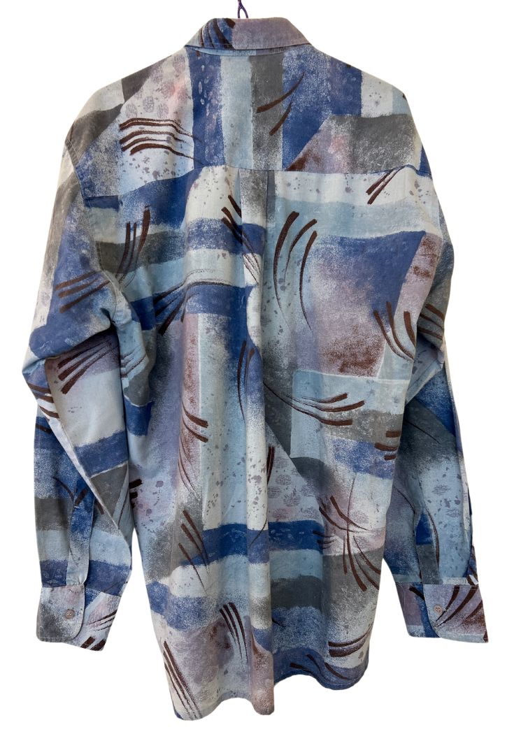 Chemise griffes bleues