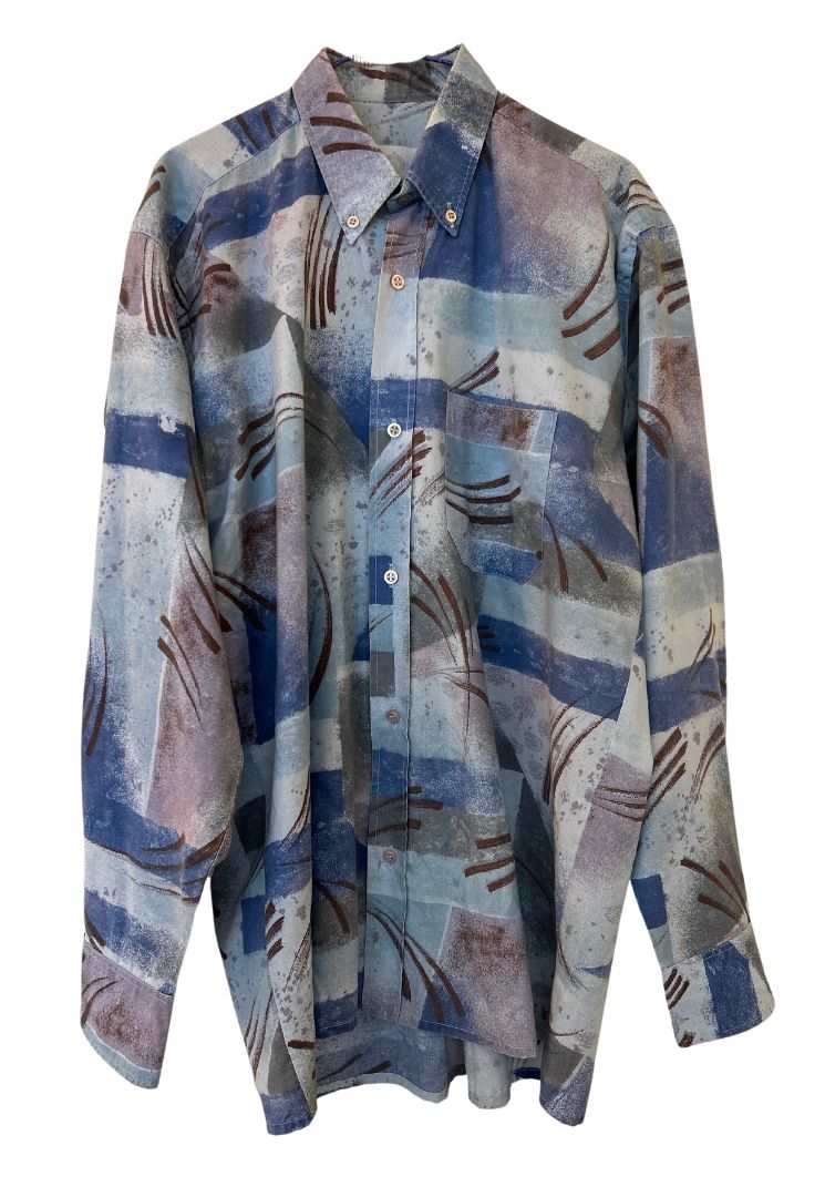 Chemise griffes bleues