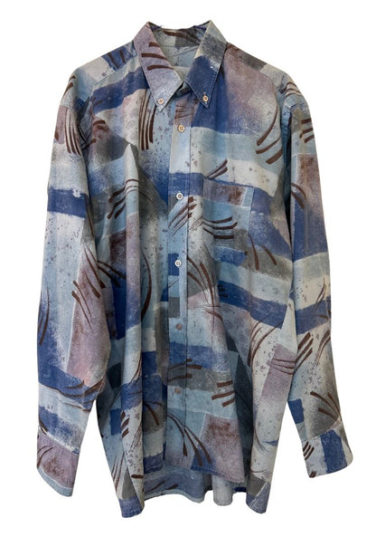 Chemise griffes bleues
