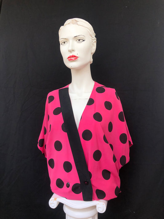 Chemise pink polka