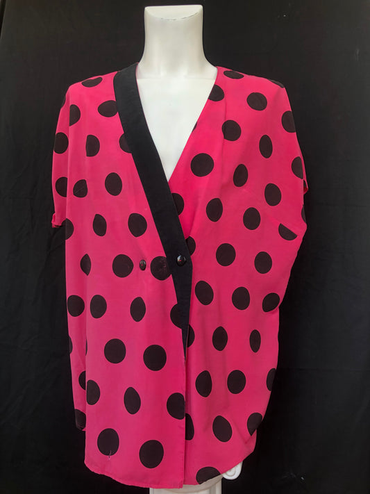 Chemise pink polka