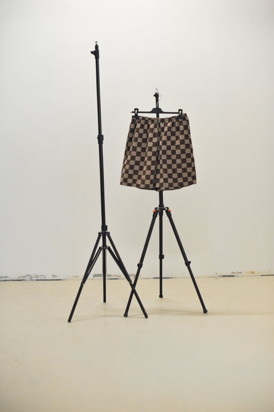 Bermuda Damier marron • La Chemise Club Studio