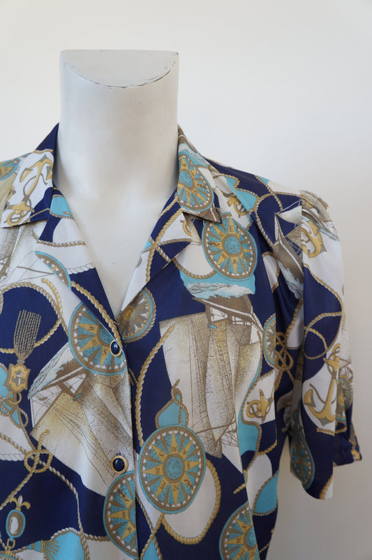 Chemise boussoles marines