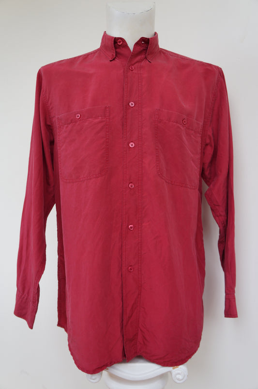 Chemise silk rouge