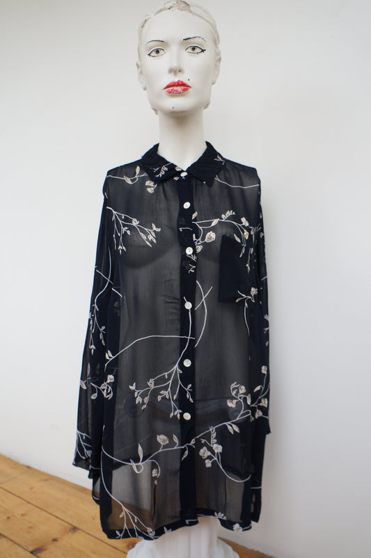 Chemise transparente branche
