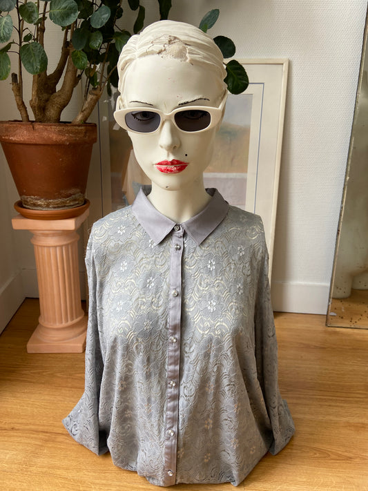 Chemise dentelle grey