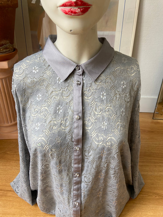 Chemise dentelle grey