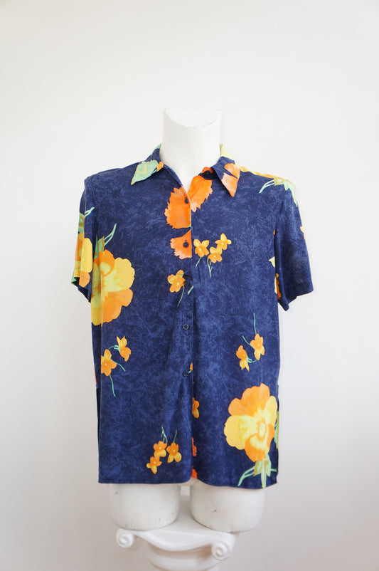 Chemise pensées oranges