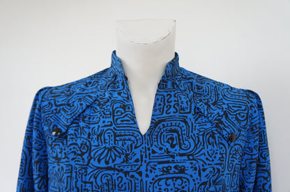 Chemise aztec bleue