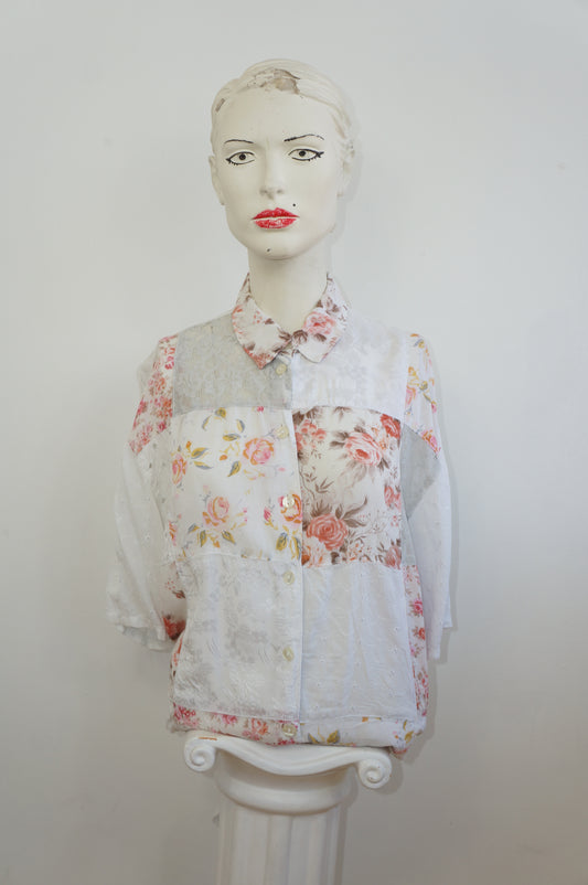 Chemise dentelle patchwork