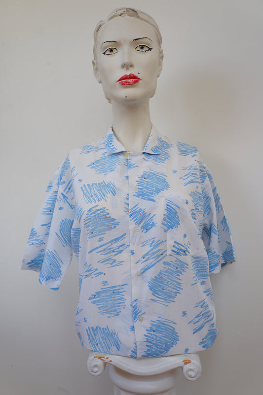 Chemise sketchy blue