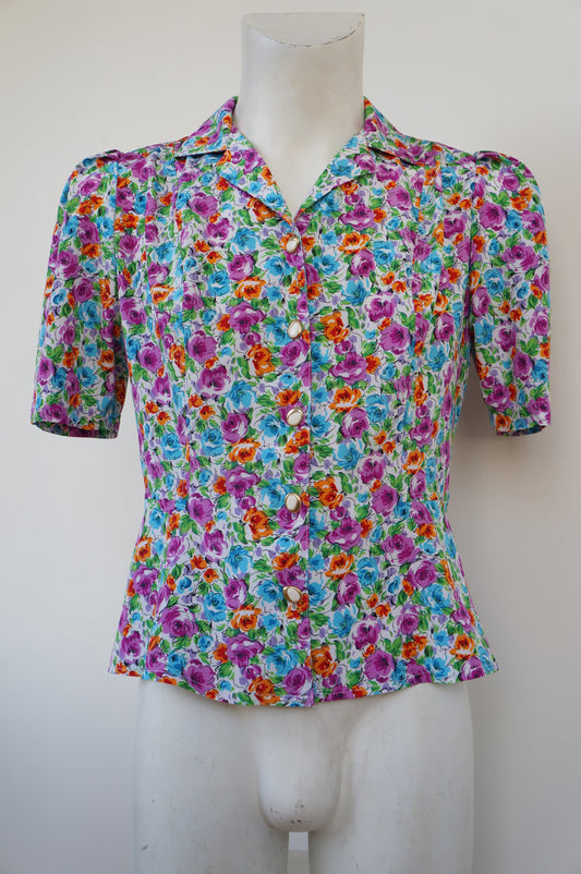 Chemise maxi fleurie