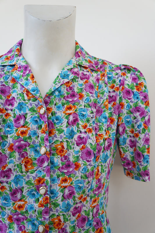 Chemise maxi fleurie
