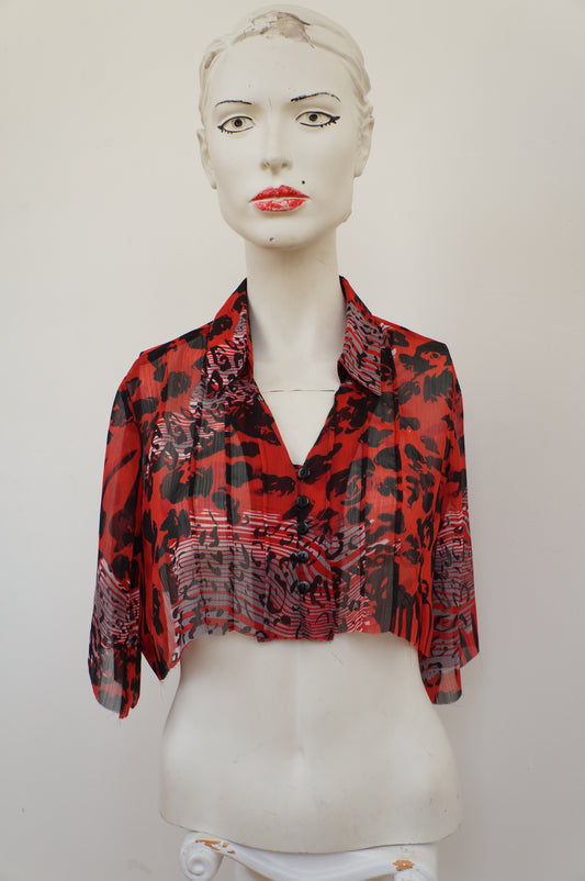 Chemise mini rouge