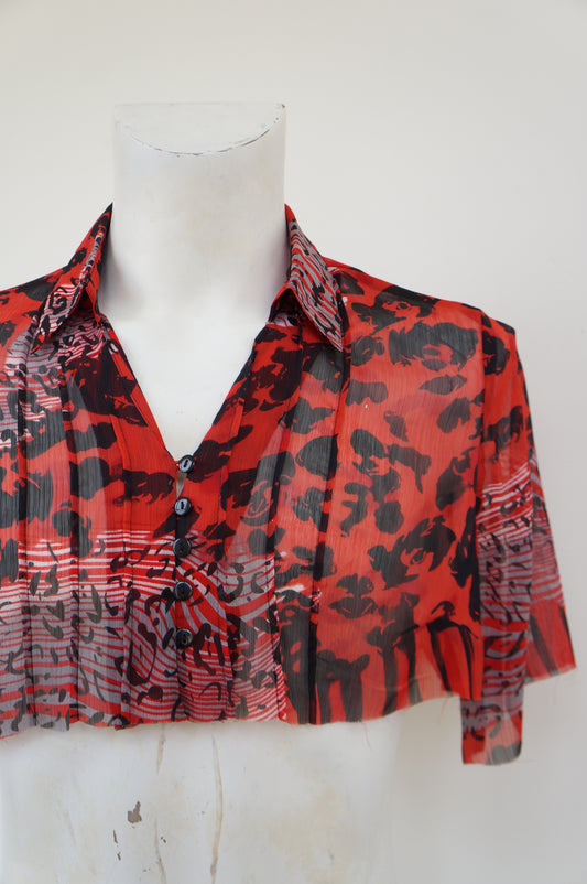 Chemise mini rouge
