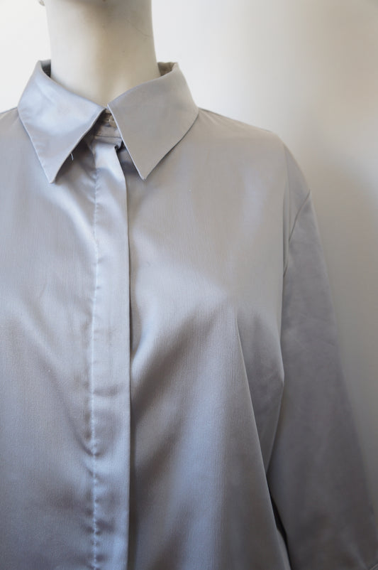 Chemise satin argenté