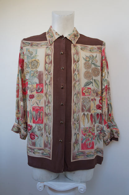 Floral tapestry shirt