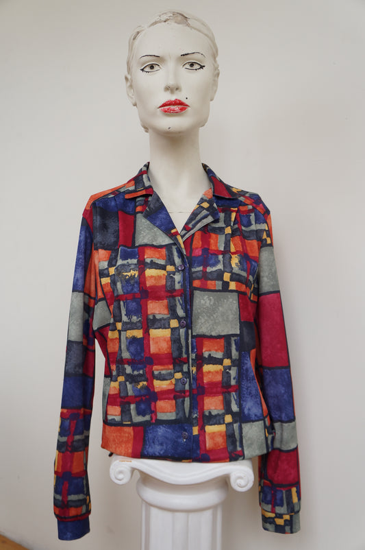 Chemise peinture multicolore