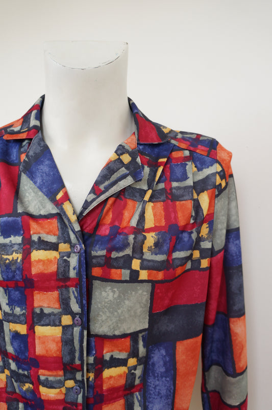 Chemise peinture multicolore