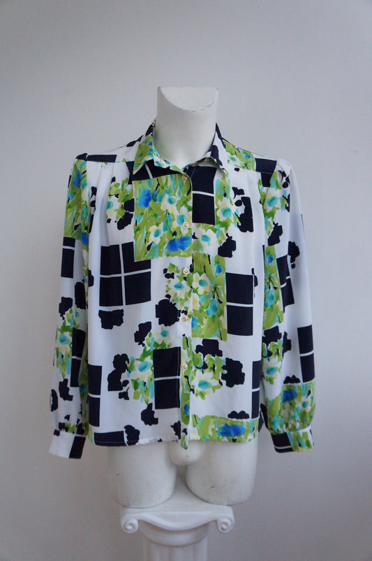 Chemise carré fleuri