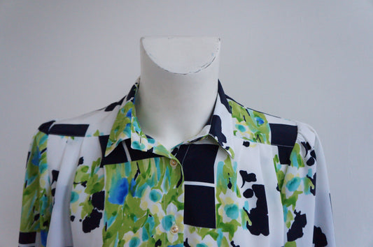 Chemise carré fleuri