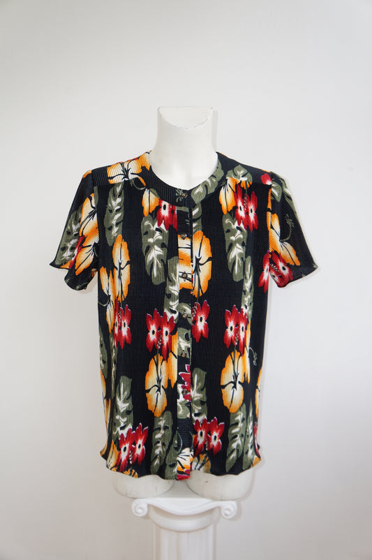 Chemise monstera fleurie