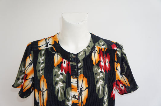 Chemise monstera fleurie