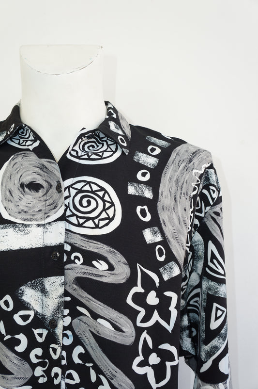 Chemise froggy n&b