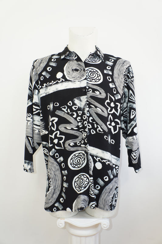 Chemise froggy n&b