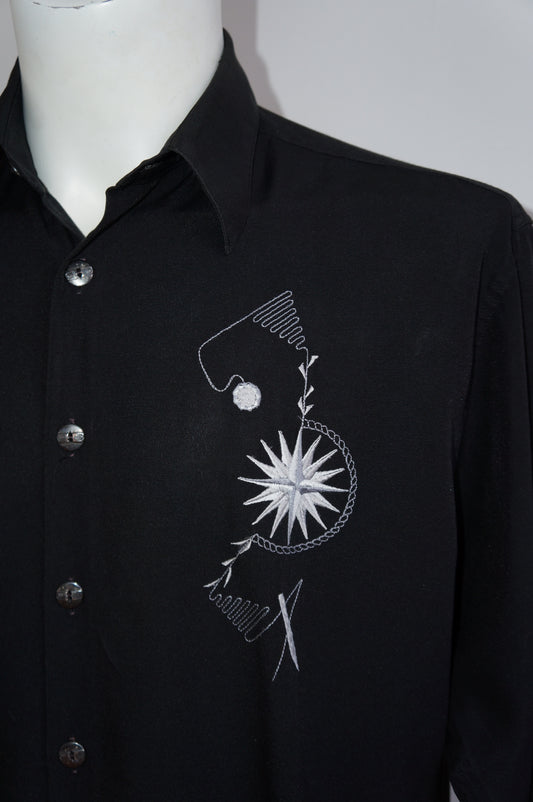 Chemise rosace brodée