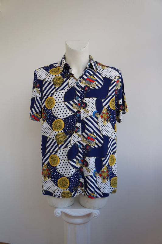 Chemise vases pois