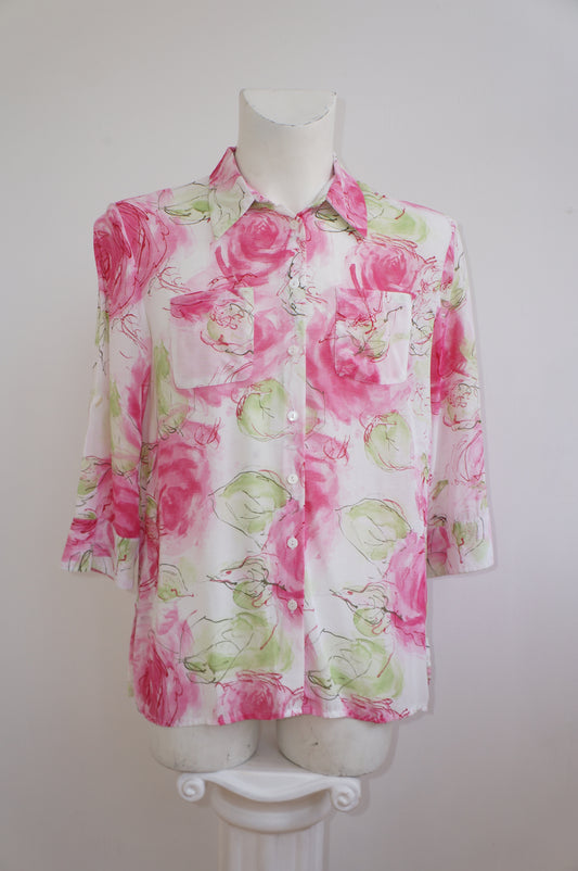 Chemise pink & green