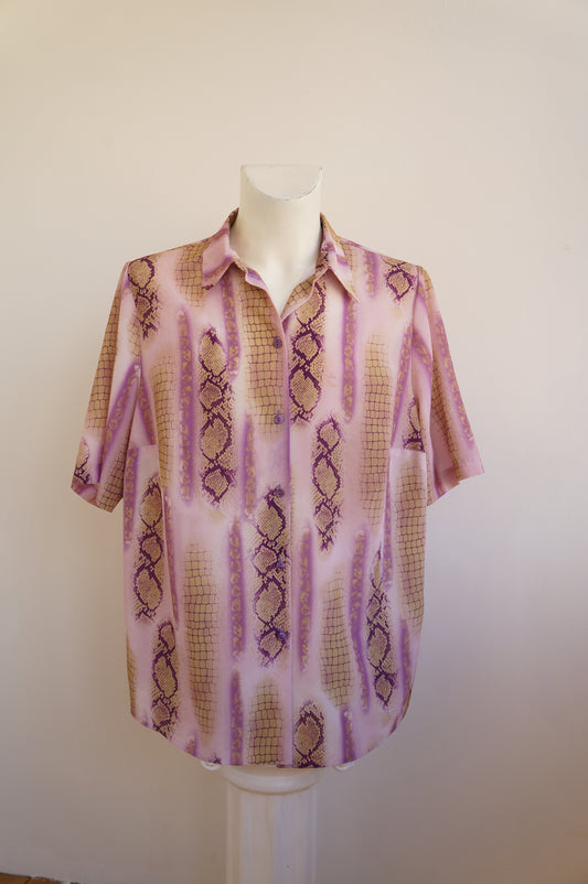 Chemise snake lilas