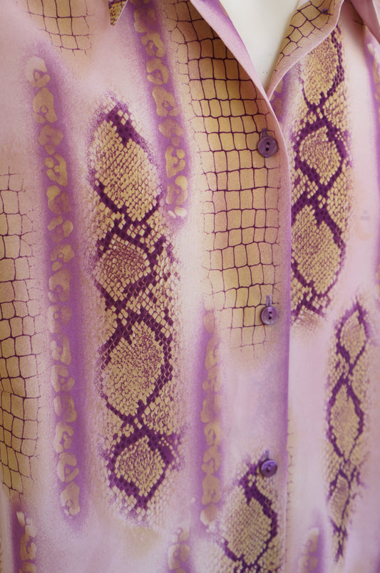 Chemise snake lilas