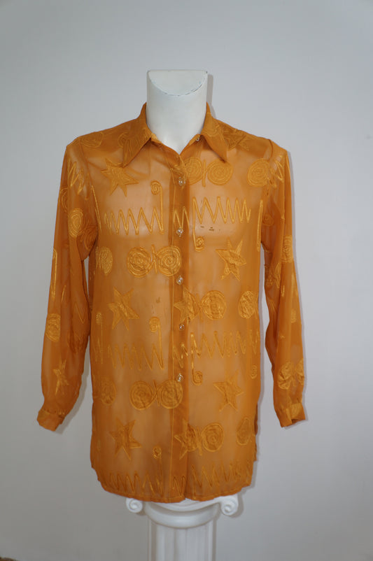 Chemise transparente coquillages