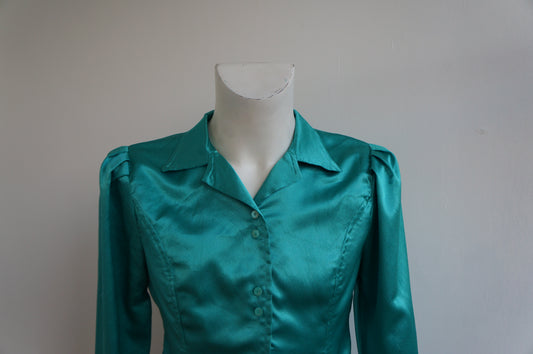 Chemise vert satiné