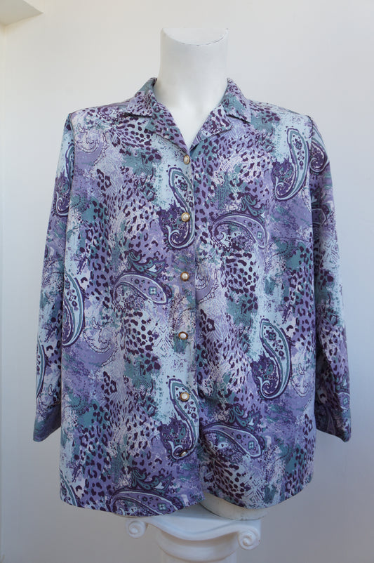 Chemise purple leopard