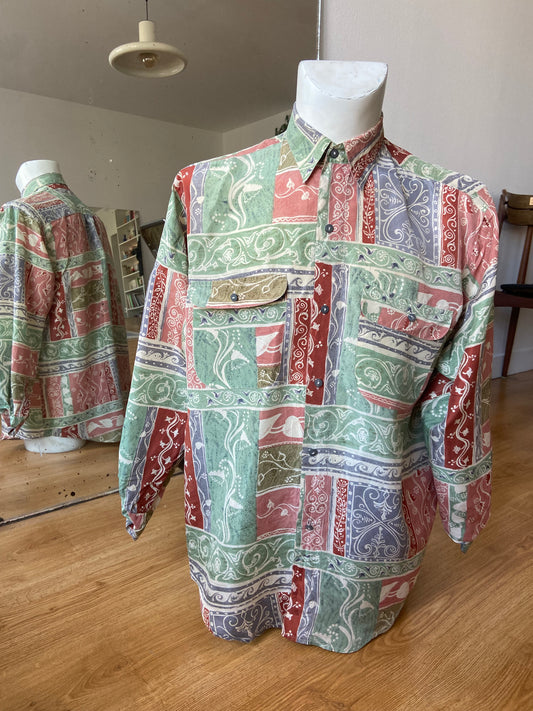 Chemise soie mint