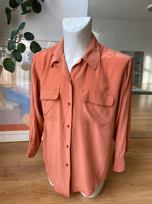 Chemise soie saumon