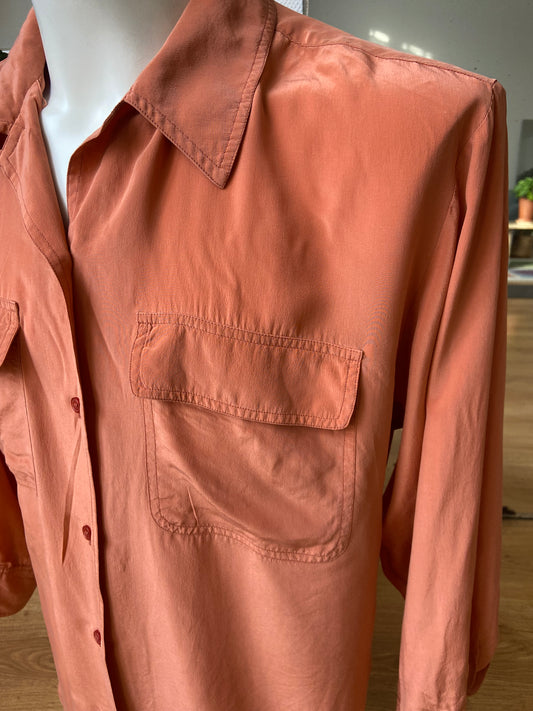 Chemise soie saumon
