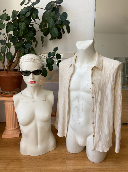 Chemise pleats beige