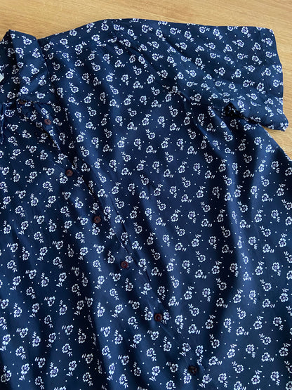 Floral navy shirt