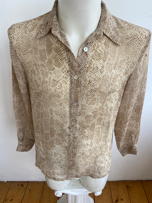 Chemise beige snake