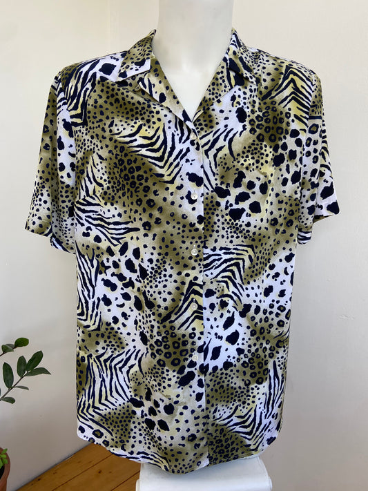 Chemise léopard verde