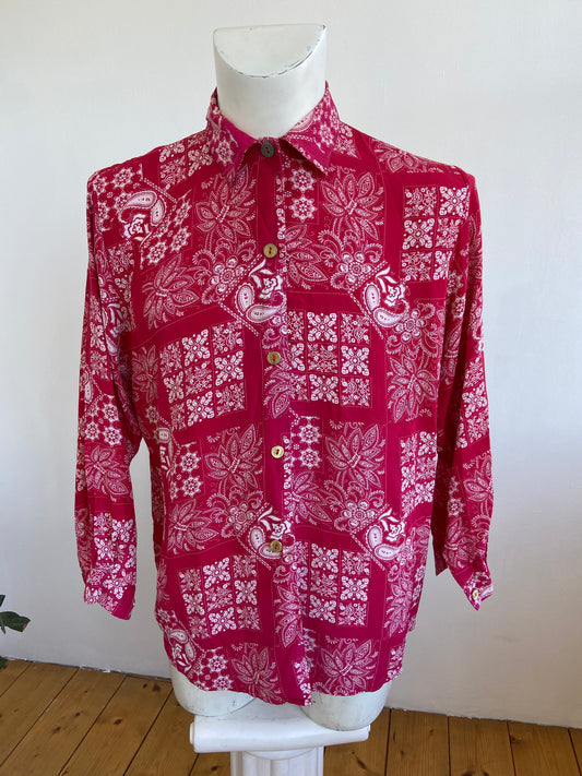 Chemise bandana rouge