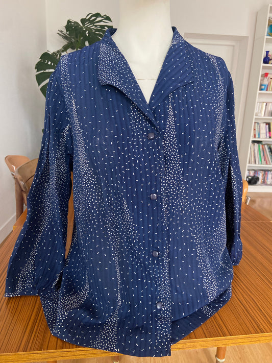 Chemise plissée neige
