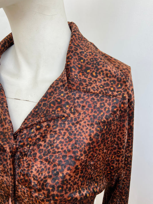 Chemise velours panthère